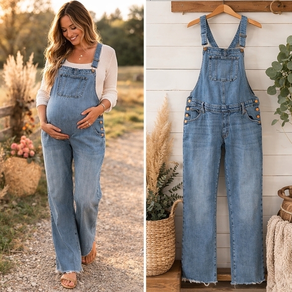 Ingrid & Isabel Denim - Ingrid & Isabel Light Blue Denim Overalls